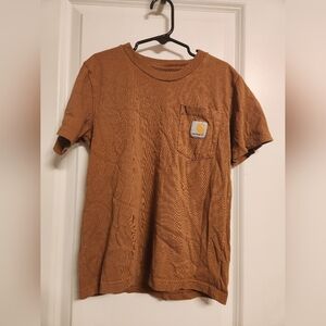 Carhartt Boys Khaki Pocket Short Sleeve Tee